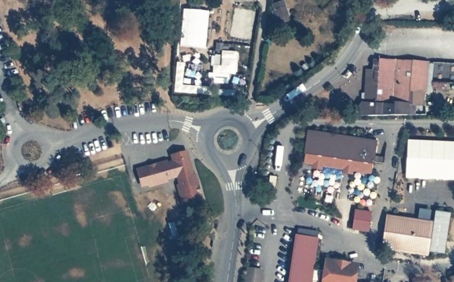 Vue aérienne du Rond-Point de la Châtaigneraie