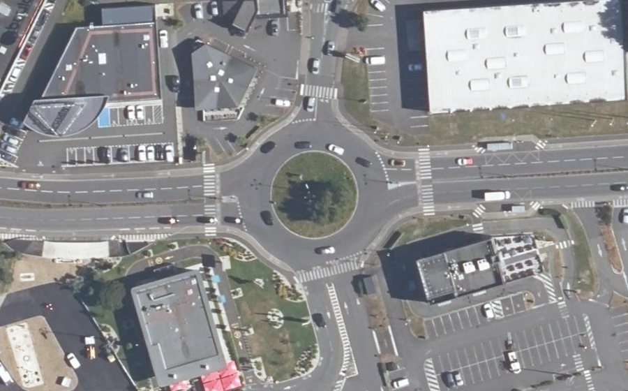Vue aérienne du Rond-Point Jules Verne