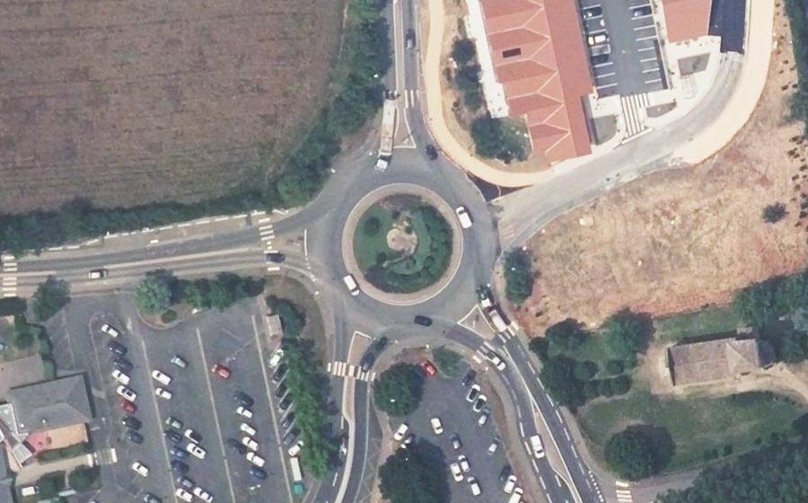 Vue aérienne du Rond-Point de la Chapelle