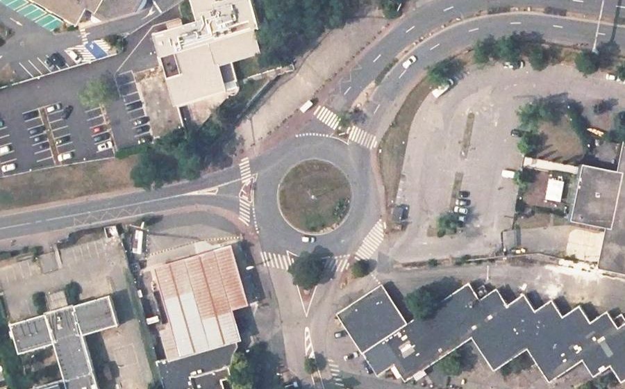 Vue aérienne du Rond-Point de Merzhausen
