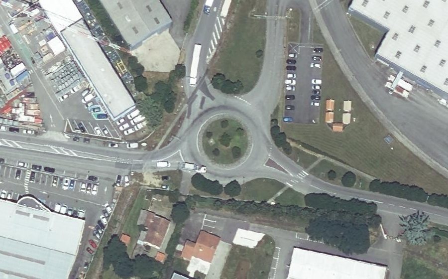 Vue aérienne du Rond-Point d'Uranus