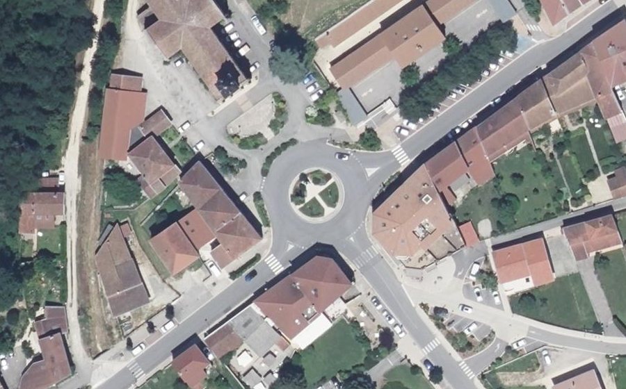 Vue aérienne de la Place du Général de Miribel