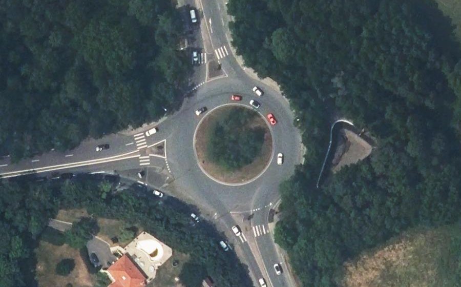 Vue aérienne du Rond-Point de la Chicotière