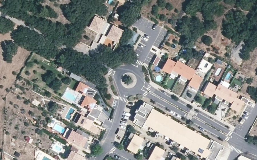Vue aérienne du Rond-Point Galilée