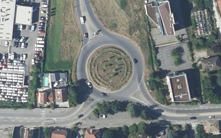 Vue aérienne du Rond-Point du Couchant