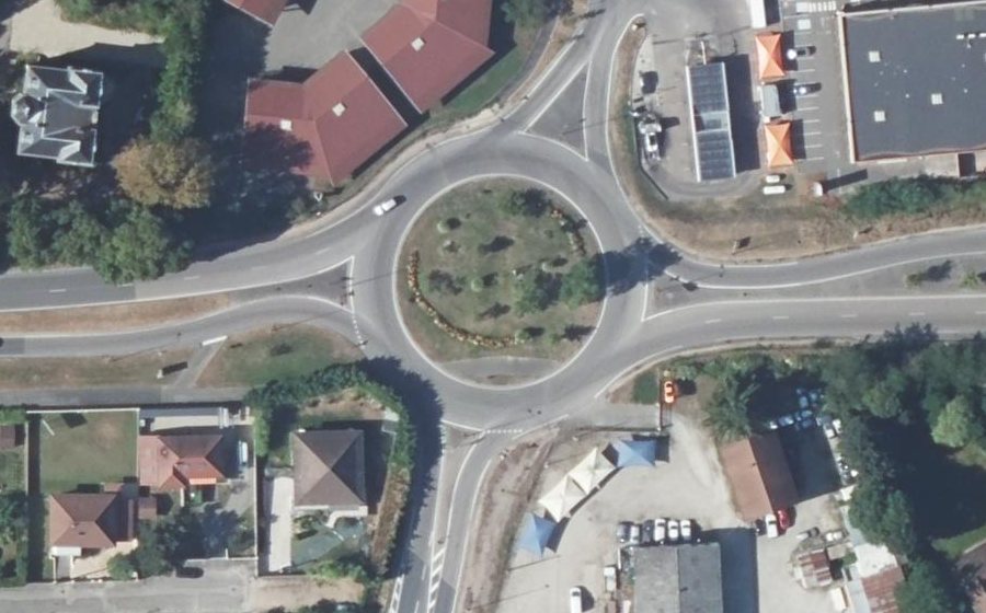 Vue aérienne du Rond-Point du Rivet
