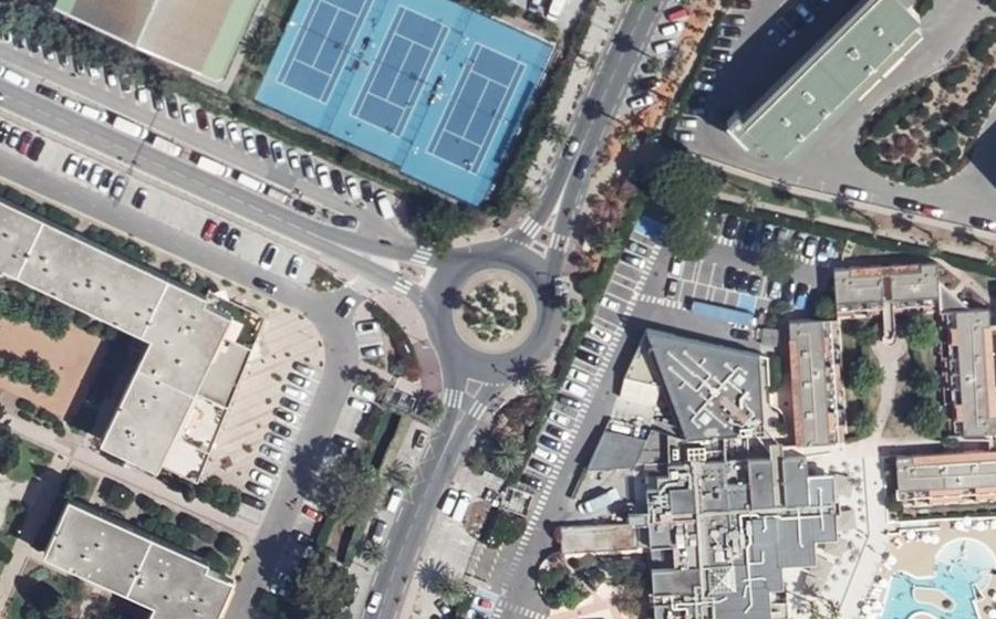 Vue aérienne du Rond-Point de la Libération