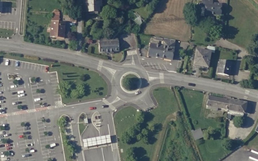 Vue aérienne du Route du Stade