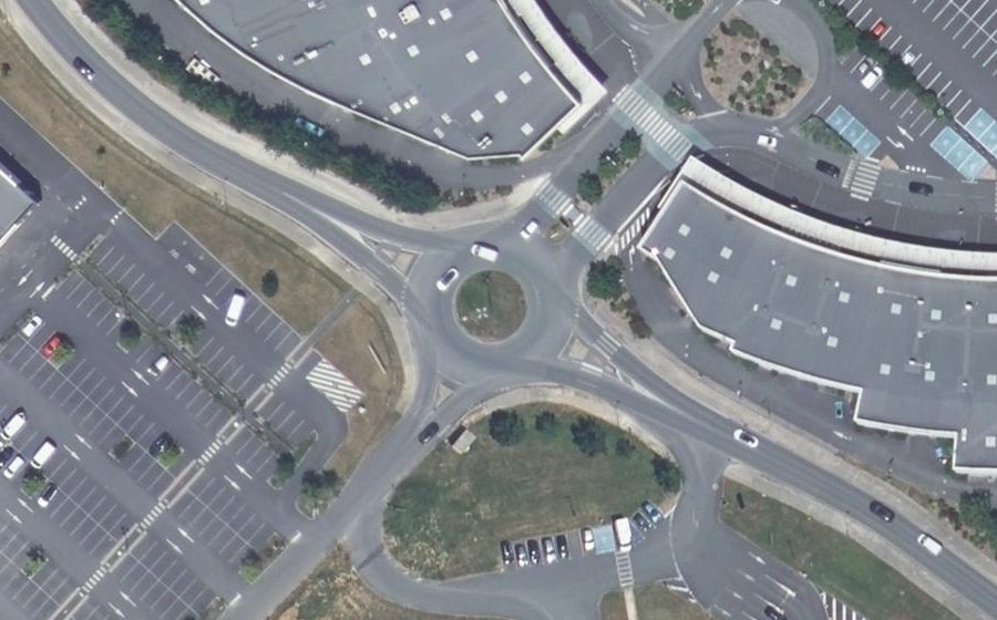 Vue aérienne du Giratoire du Petit Saule