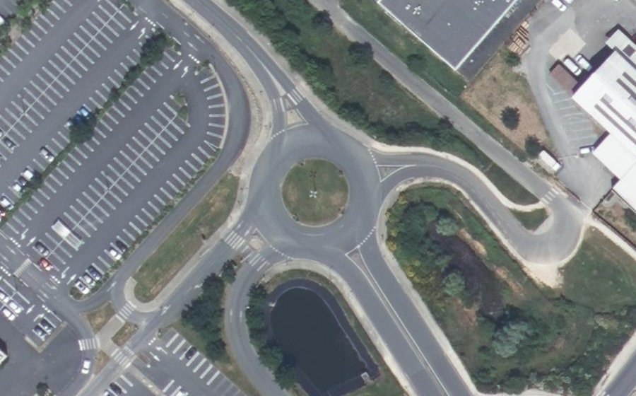 Vue aérienne du Giratoire des Écusseaux
