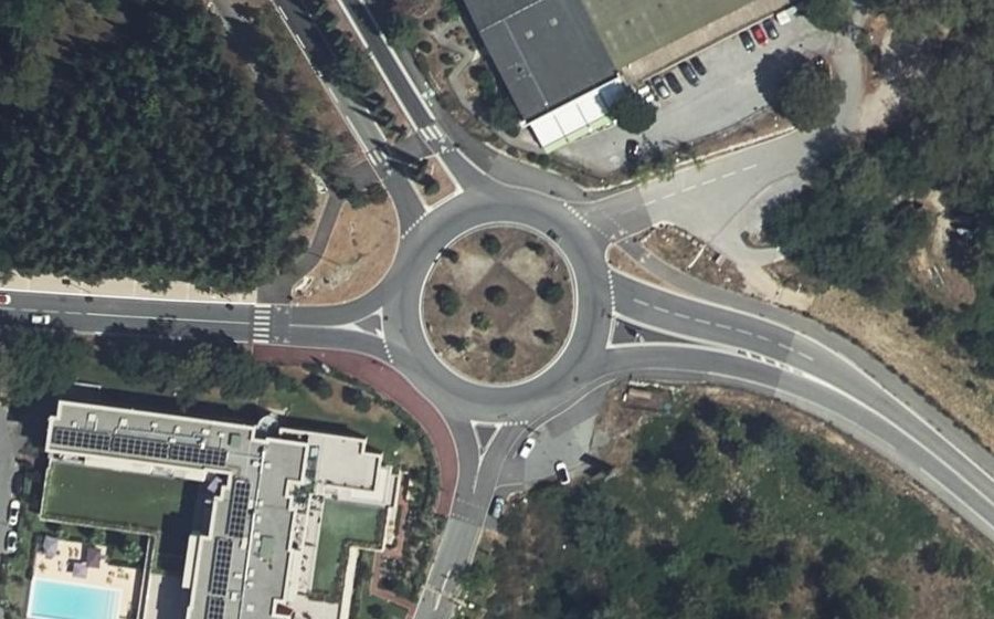 Vue aérienne du Carrefour Éganaude