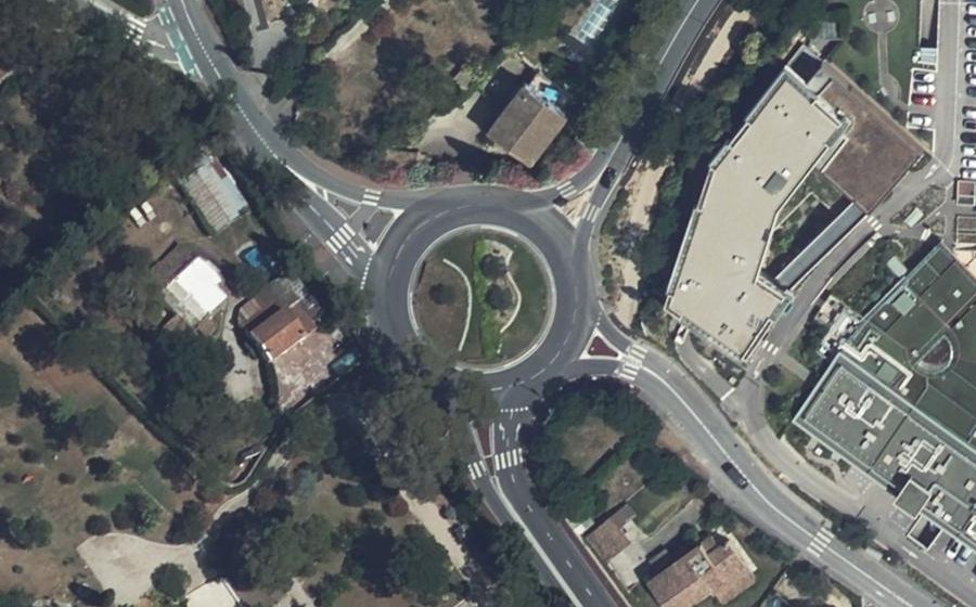 Vue aérienne du Rond-Point des Gendarmes d'Ouvéa