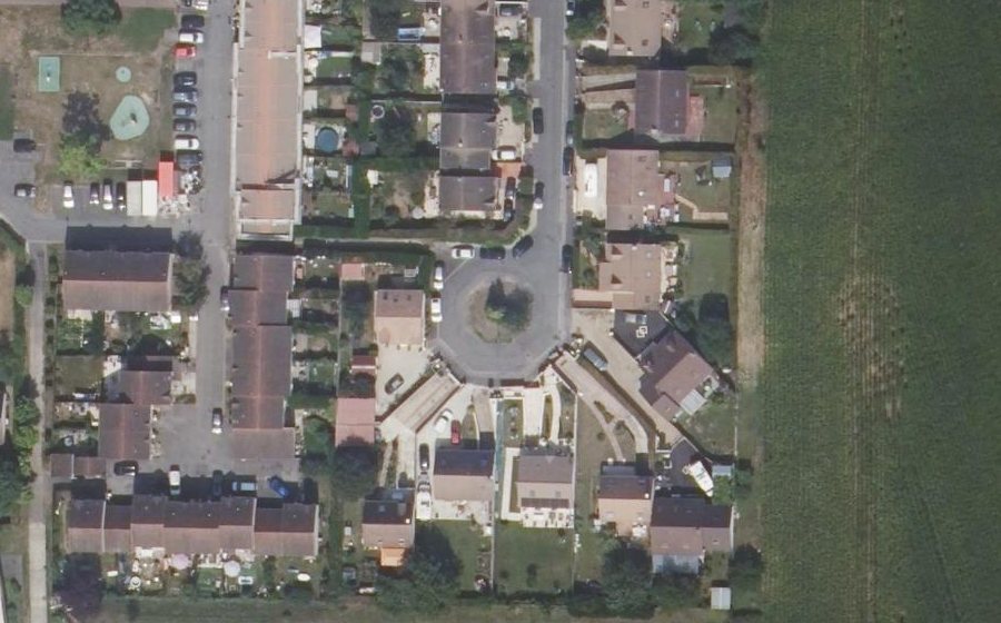 Vue aérienne du Place Yvonne Baylac