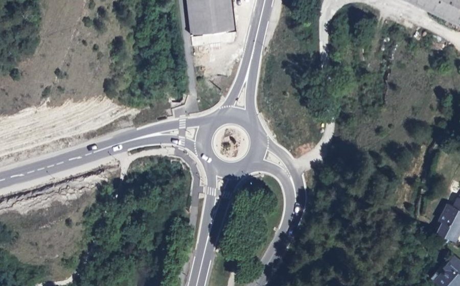 Vue aérienne du Giratoire de Fontange