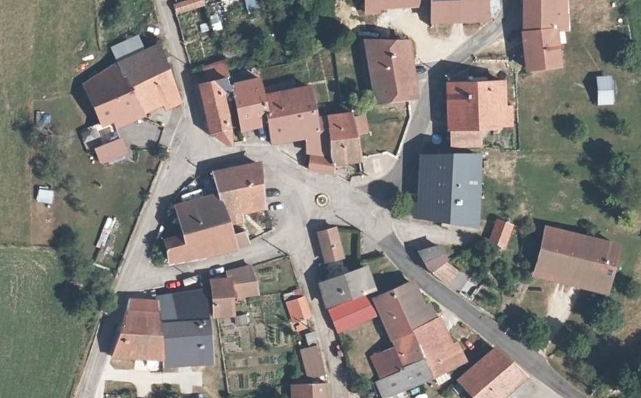 Vue aérienne du Place de Vaux