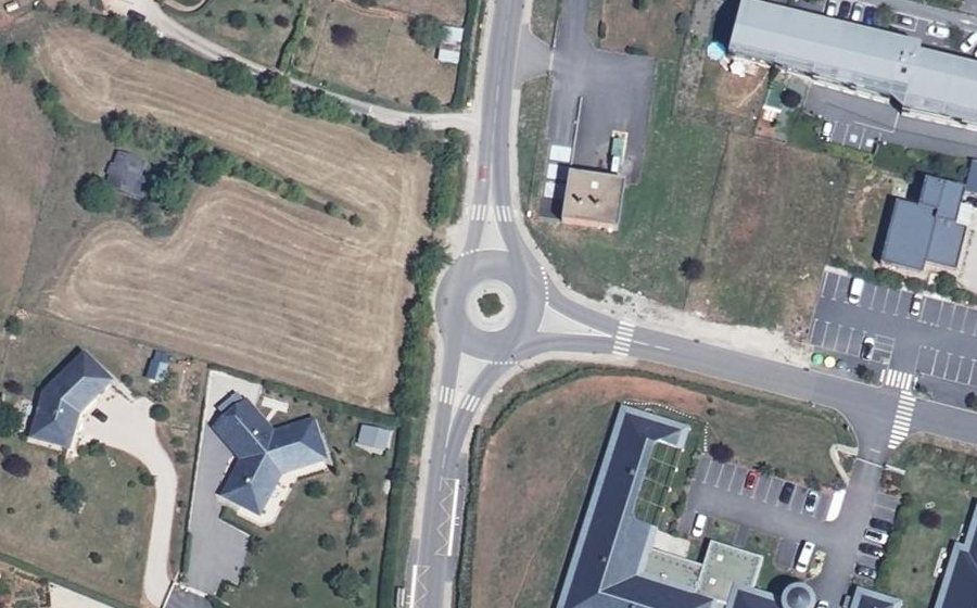 Vue aérienne du Giratoire de Cantagrelh