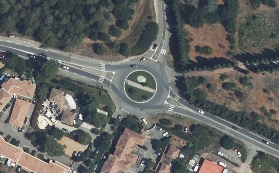 Vue aérienne du Rond-Point des Maures