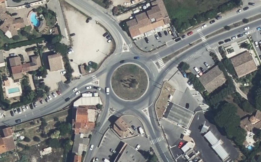 Vue aérienne du Rond-Point Joseph de Fontmichel