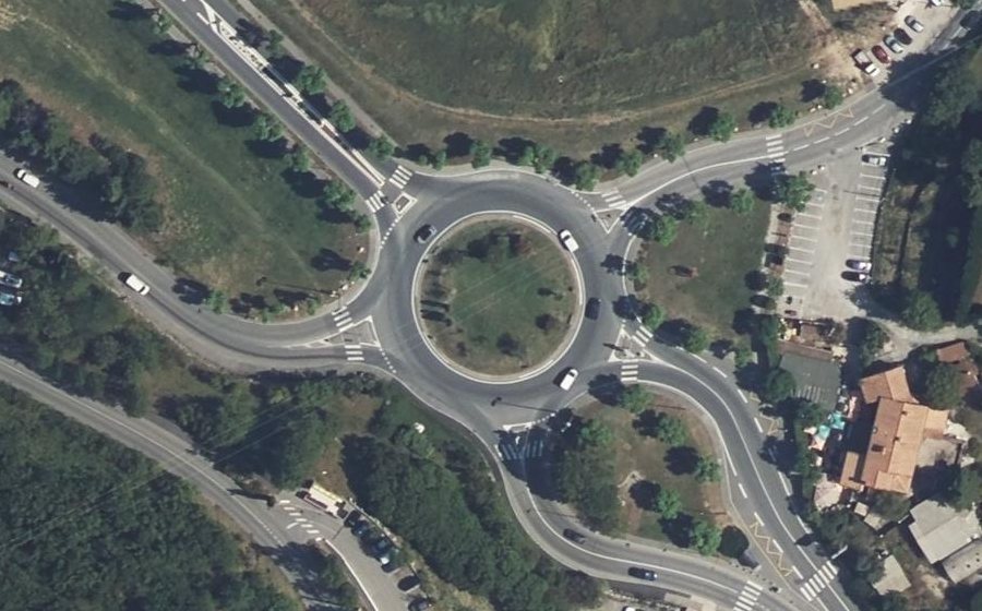 Vue aérienne du Rond-Point du Lac