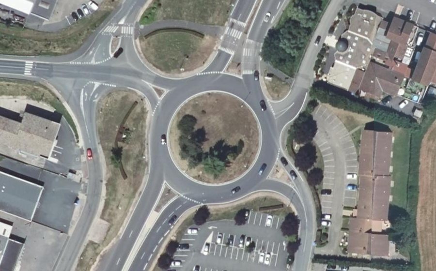 Vue aérienne du Rond-Point de la Madone