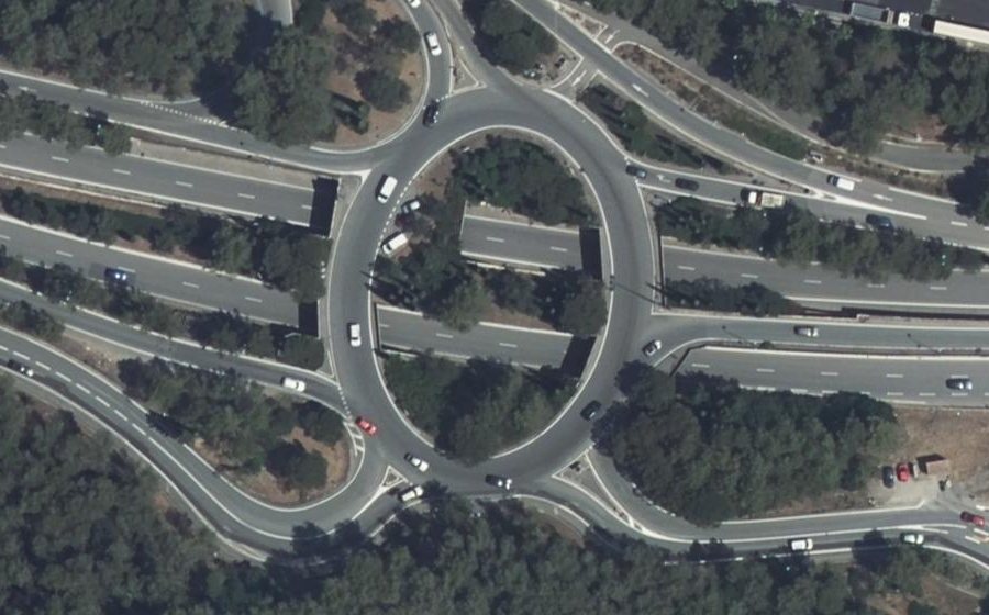 Vue aérienne du Rond-Point des Semboules