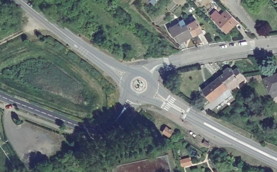 Vue aérienne du Rond-Point des Frières