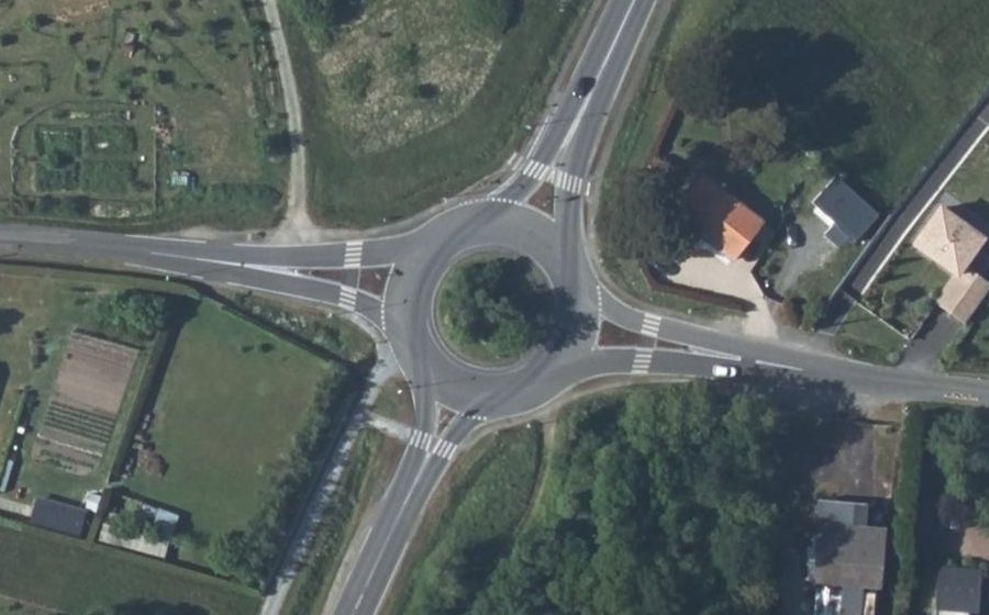 Vue aérienne du Rond-Point de la Massonnière