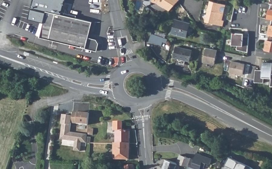 Vue aérienne du Rond-Point du Loiry