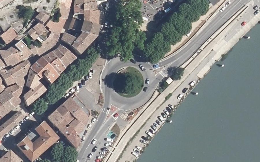 Vue aérienne du Place da 4 Septembre