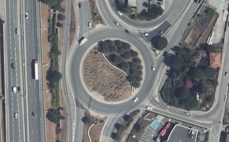 Vue aérienne du Rond-Point des Vignes