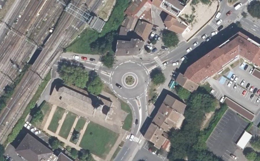Vue aérienne du Rond-Point de Saint-Clément
