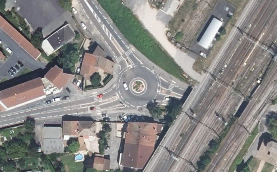 Vue aérienne du Route de Bioux