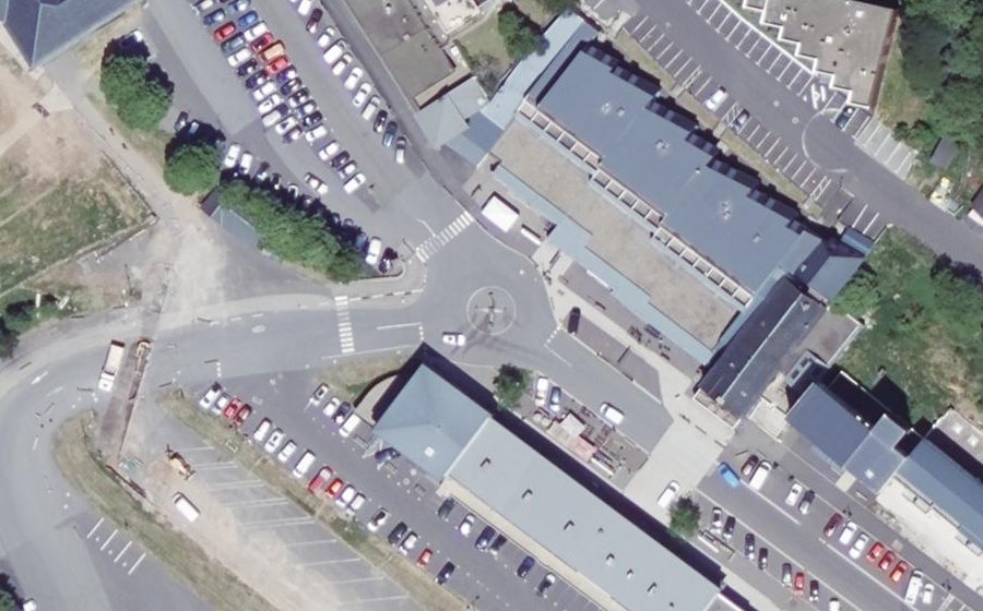Vue aérienne du Rond-Point des Pistes