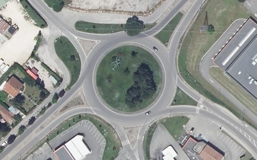 Vue aérienne du Rond-point anonyme n°4279441