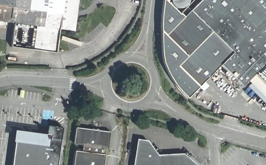 Vue aérienne du Zone Industrielle Secteur Zinsel