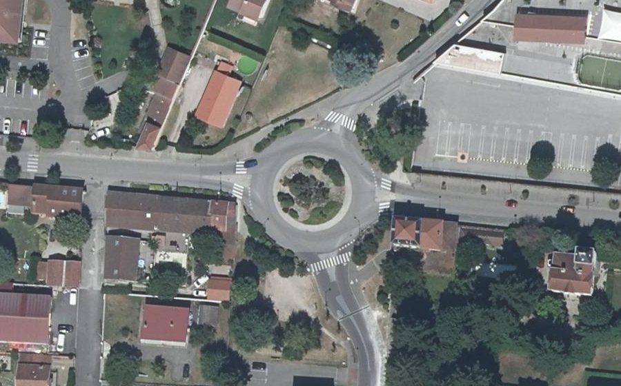 Vue aérienne du Rond-Point Saint-Louis