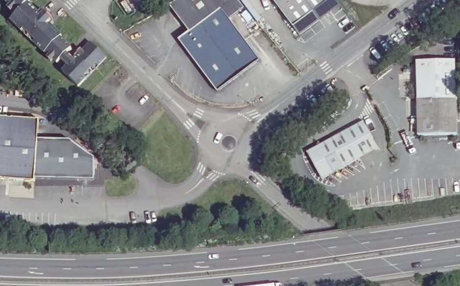Vue aérienne du Rond-Point Nominoé
