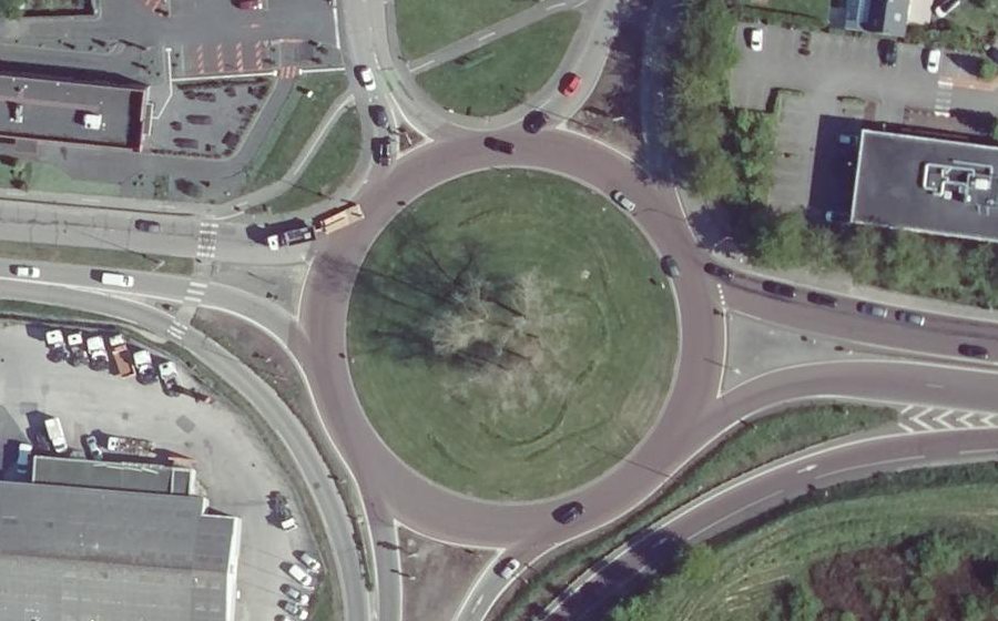 Vue aérienne du Rond-Point de Penesme