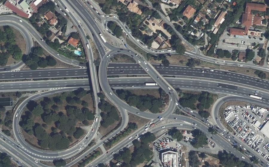 Vue aérienne du Rond-Point de la Libération