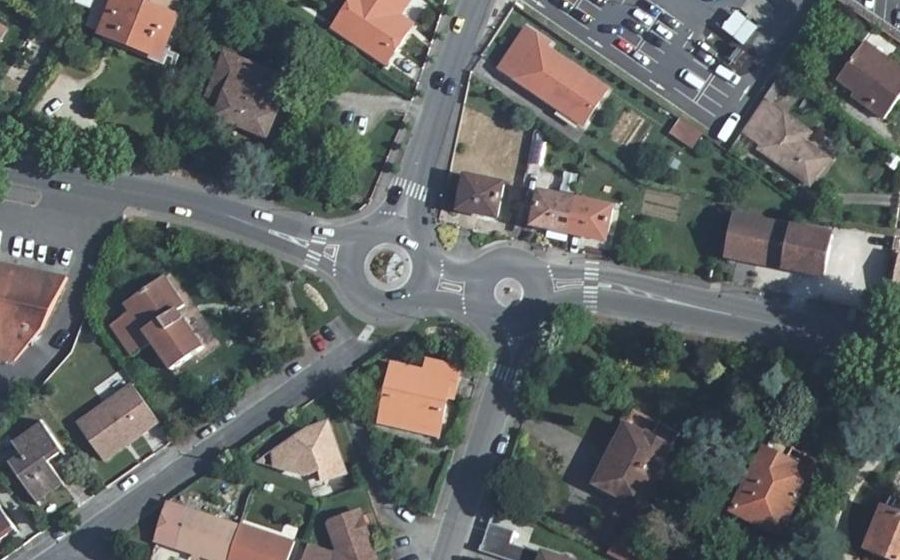 Vue aérienne du Giratoire d'Embalaguère