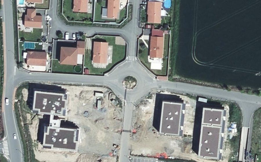 Vue aérienne du Les Jardins du Comtal