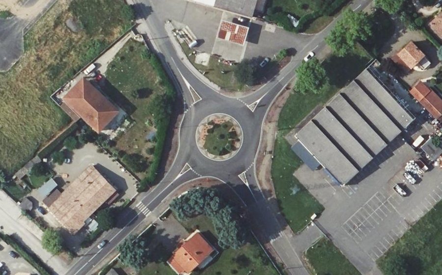Vue aérienne du Rond-Point Pupille de la Nation