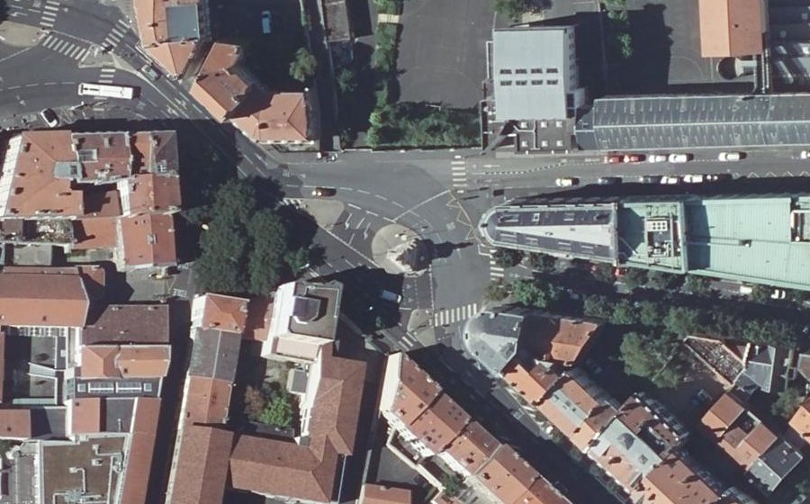 Vue aérienne du Place de Salford
