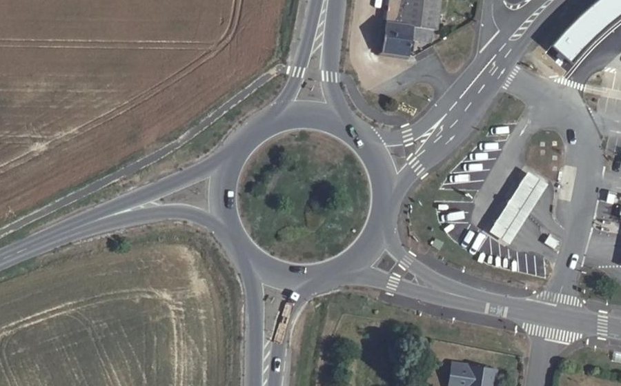 Vue aérienne du Carrefour Sainte-Agathe