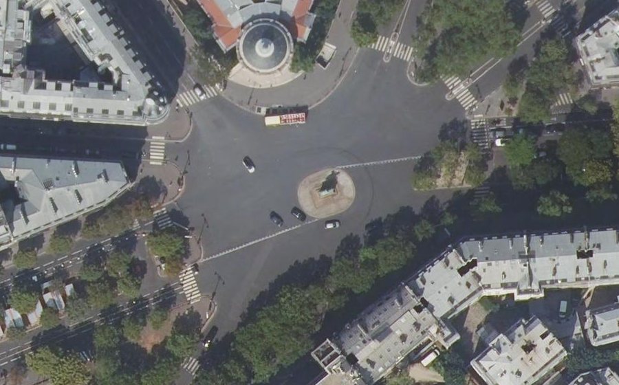 Vue aérienne de la Place d'Iéna