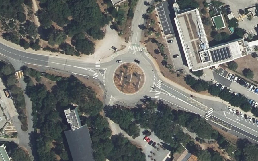 Vue aérienne du Carrefour des Amandiers