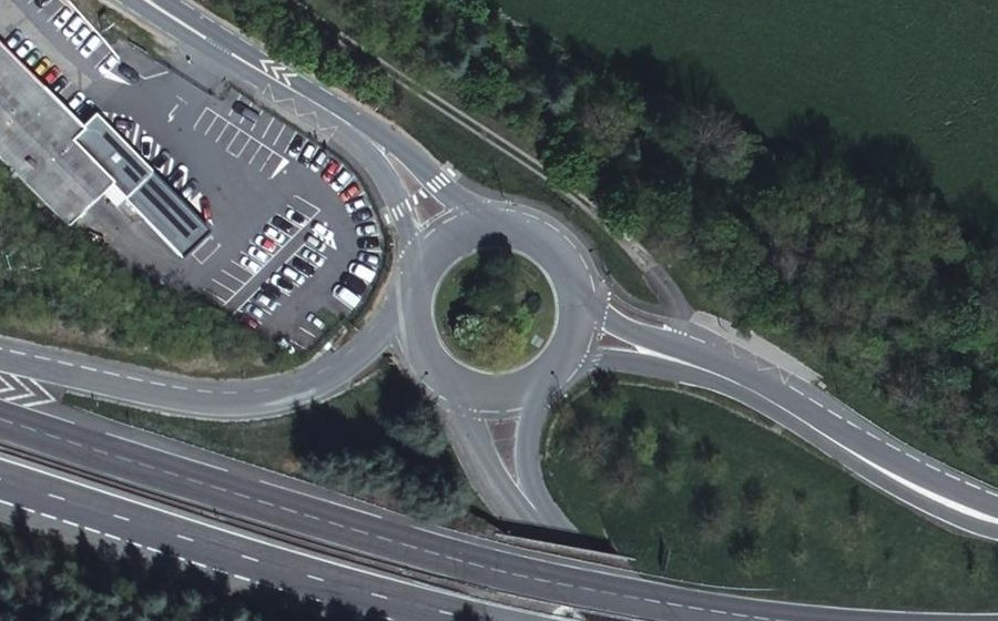 Vue aérienne du Rond-Point de Dourdel