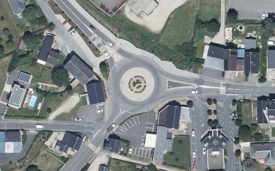 Vue aérienne du Rond-Point de l'Épi