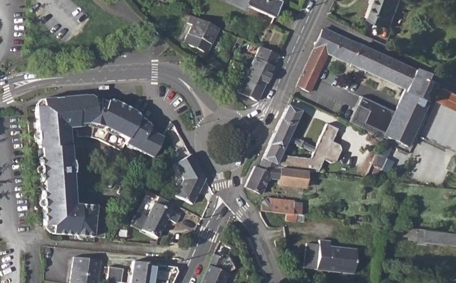 Vue aérienne du Place des Droits de l'Homme