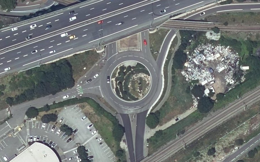 Vue aérienne du Rond-Point Henri Sarramon